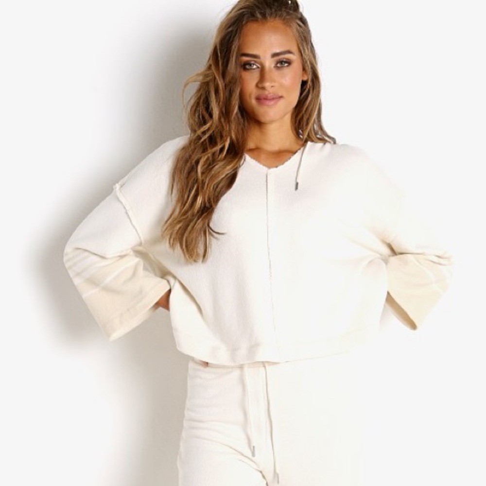 Z Supply Hamptons Loop Terry Hoodie Sand Dollar
